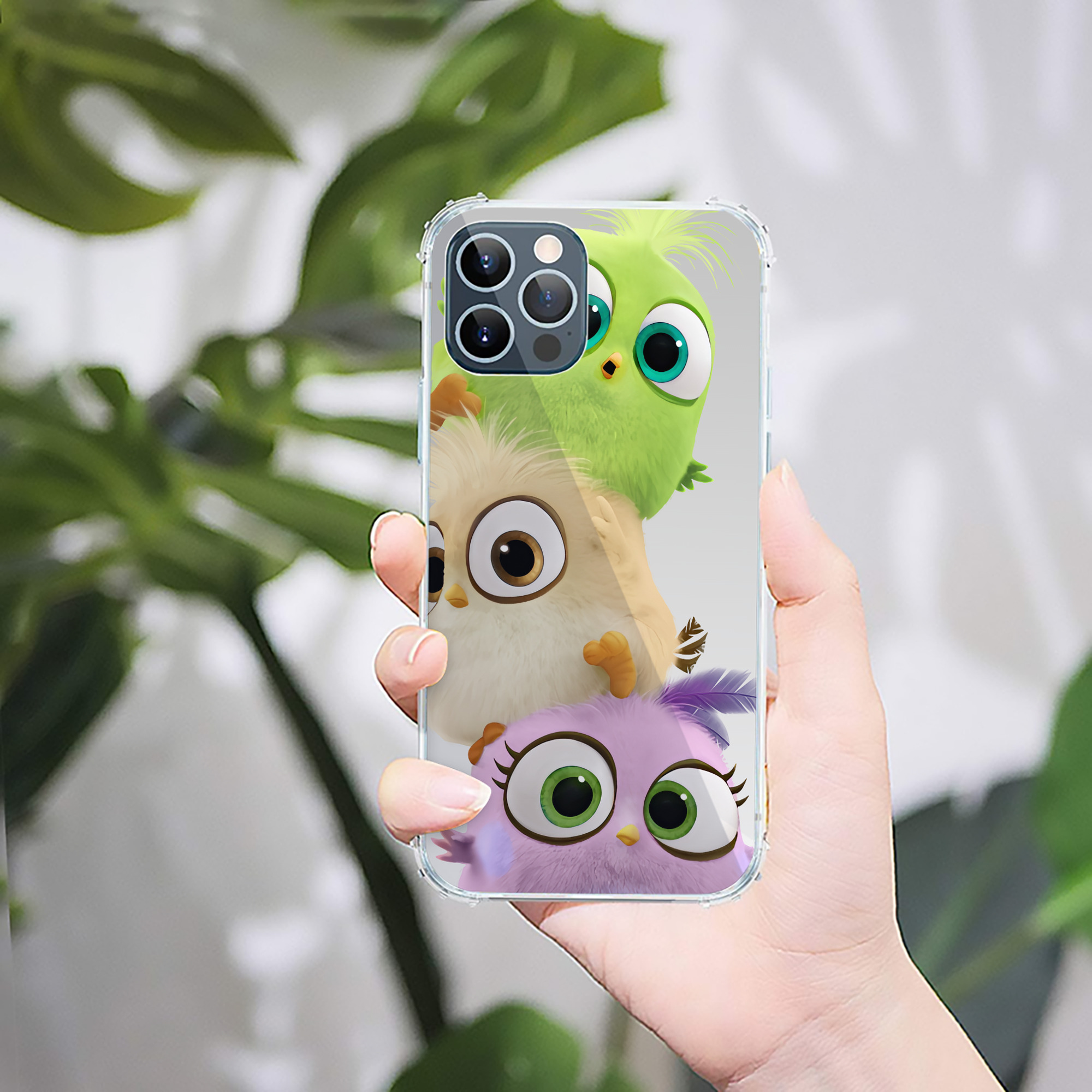 （画像用） Angry Birds アングリーバード 【iPhone 12シリーズ対応】透明スマホケース（クリアソフトケース）